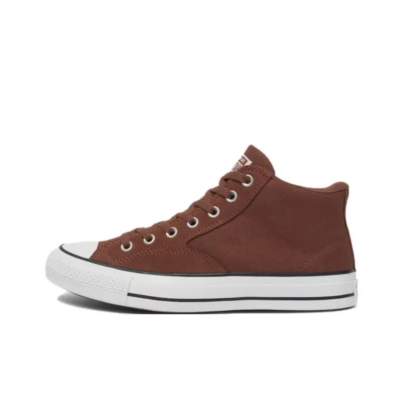 Converse All Star Anti Slip Wear Resistant Mid Top Canvas Shoes Unisex Brown-0