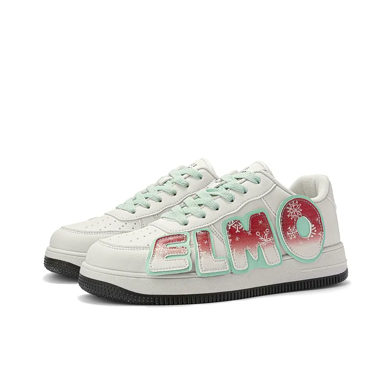 SESAME STREET Warm Cushioning Coverage Wear-Resistant Low-Top Skateboard Shoes Unisex Box-7