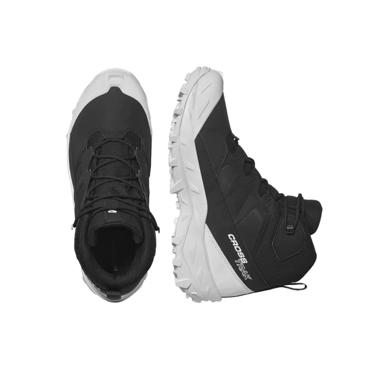 SALOMON Waterproof, Slip Resistant, And Abrasion Resistant Mid Top Hiking Shoes Men's Black-3