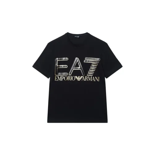 EMPORIO ARMANI T-Shirts Men Black/Gold