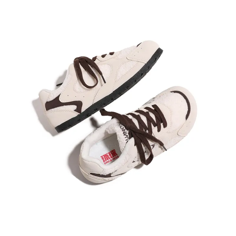 HUANQIU Coverage Warm Slip-Resistant Low-Top Skateboard Shoes Women's-3