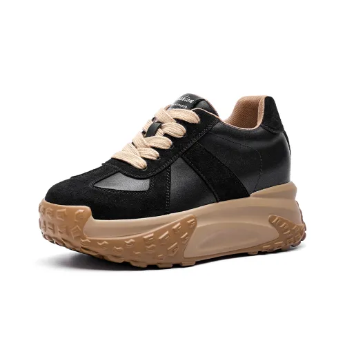 NRDROFFICIAL Chunky Sneakers Women's Low Top Red