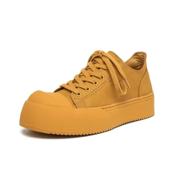 V05 Couple's Skateboard Shoes Preppy Style Trendy Versatile Casual Shoes Platform Height Increasing Low Top Shoes