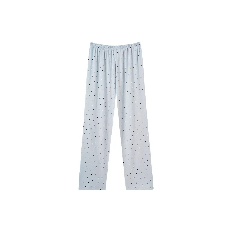 OUSHIBO Pajama Pants Women's Light Blue-0
