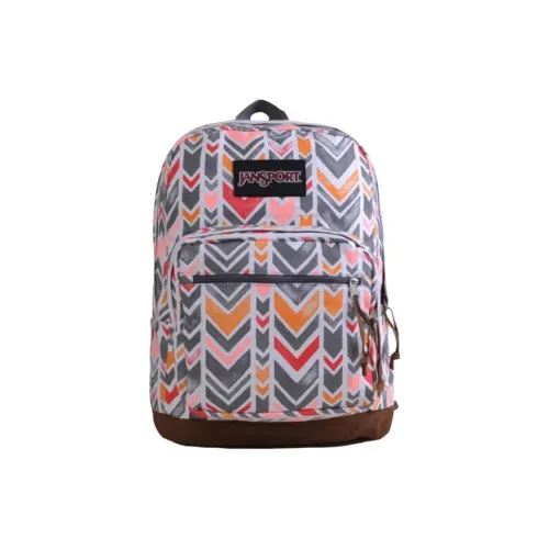 JanSport Canvas Backpack Schwarz Large Size Unisex Coral Peach Daylily