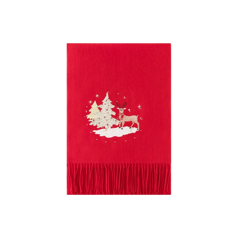 Shanghai Story 100% Sheep Wool Knit Scarves Unisex Peaceful Tree Bell 6 Colors Available-10