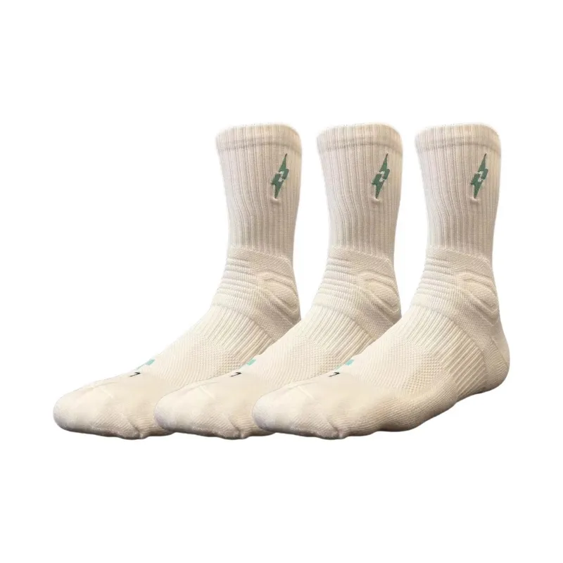 UZPO Basketball Socks Unisex 3 Pack White Black-5
