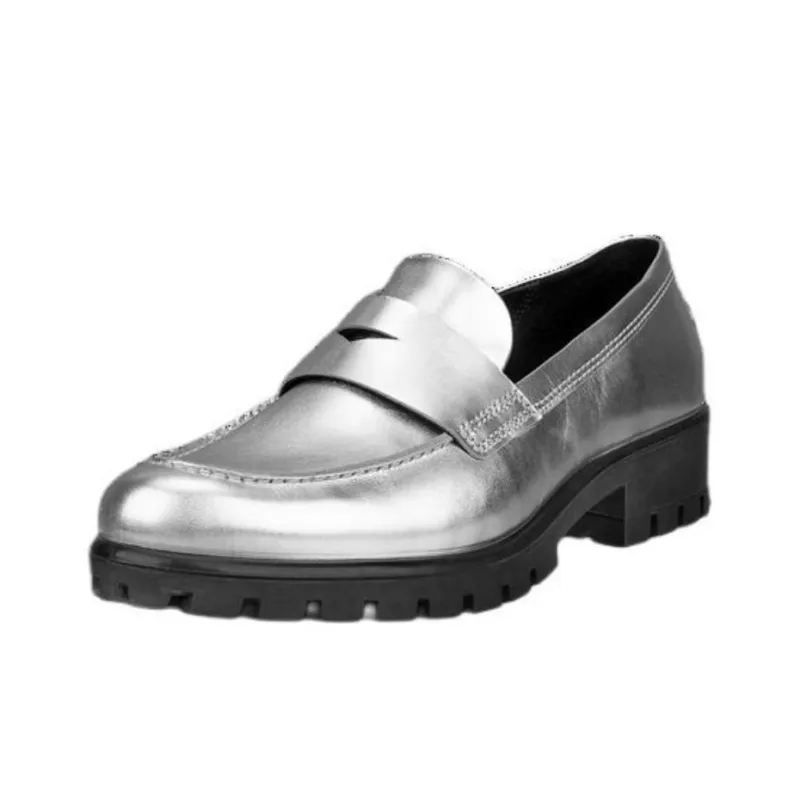 Ecco Modtray Loafers Women's Silver-2