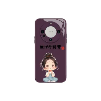 PHILIPS Glass Material Phone Cases Compatibility With Huawei Mate Collection Cartoon Pattern Cute Refreshing