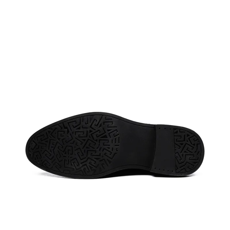 CHINT Dress Shoes Men Low Top Black-4