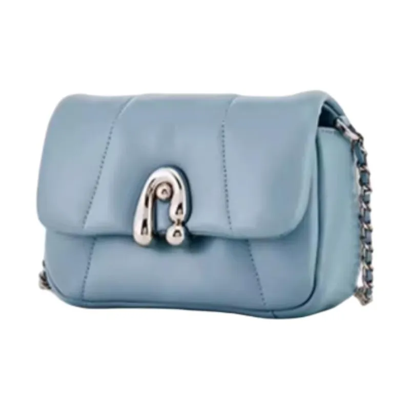 Hush Puppies Sheepskin Shoulder Bag Crossbody Bag Medium Size Women's White/Black/Pink/Blue-20