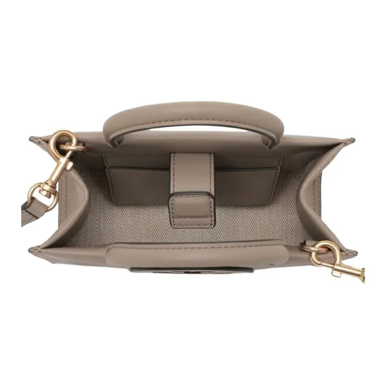 TORY BURCH Ella Synthetic Leather Tote Bag, Shopping Bag, Shoulder Bag, Crossbody Bag, Handbag Mini Women's Fresh Clay-5