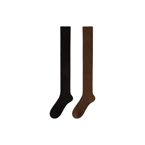 Temooues Knee High Socks Women's Combo Set