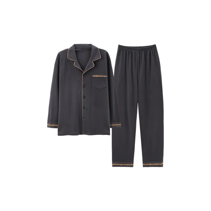 Mulong Family Pajama Set Men's Dark Gray-0
