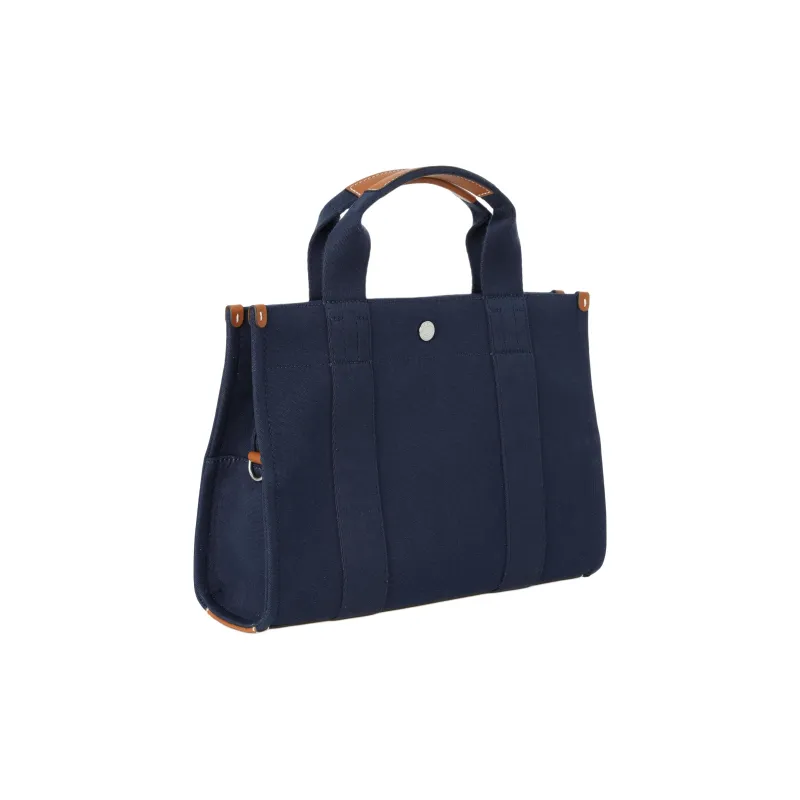 TORY BURCH Cotton Canvas Bag, Tote Bag, Shopping Bag, Shoulder Bag, Crossbody Bag, Handbag Trumpets Women's Dark Blue-1