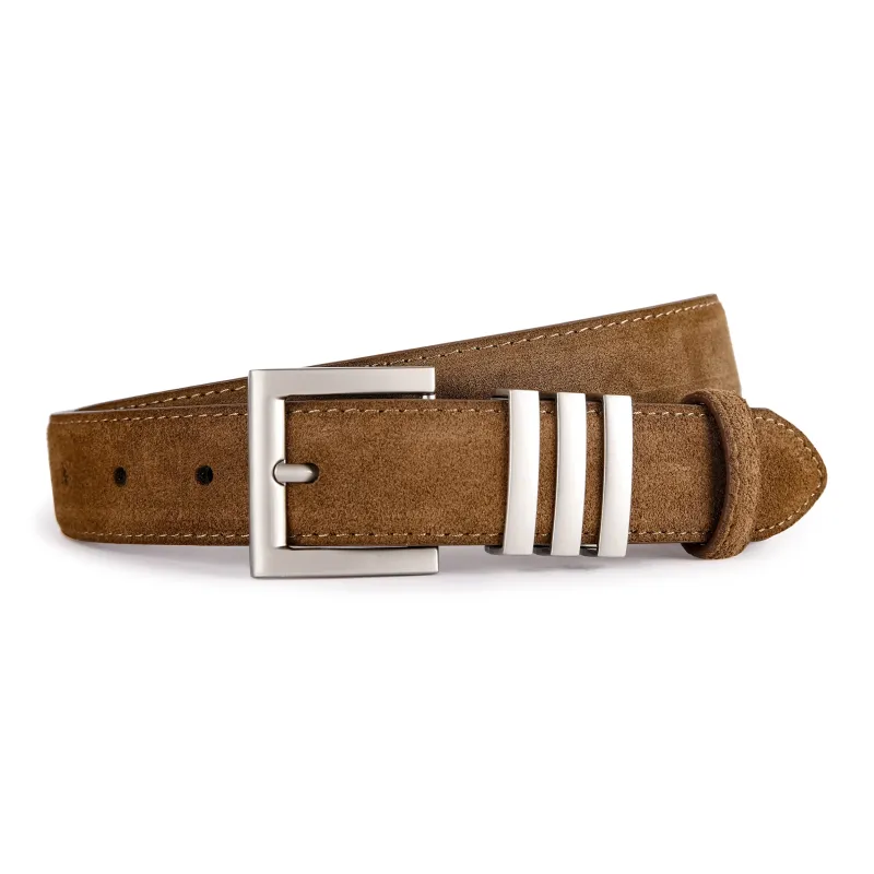 Ace Paul Top Grain Cow Leather Matte Velvet Belt Belt Women's Black/Coffee/Burgundy/Khaki 2.8cm-12