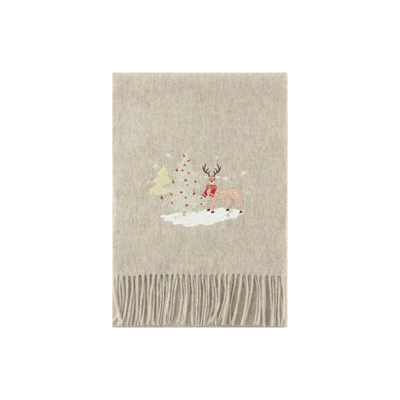 Shanghai Story 100% Sheep Wool Knit Scarves Unisex Peaceful Tree Bell 6 Colors Available-1