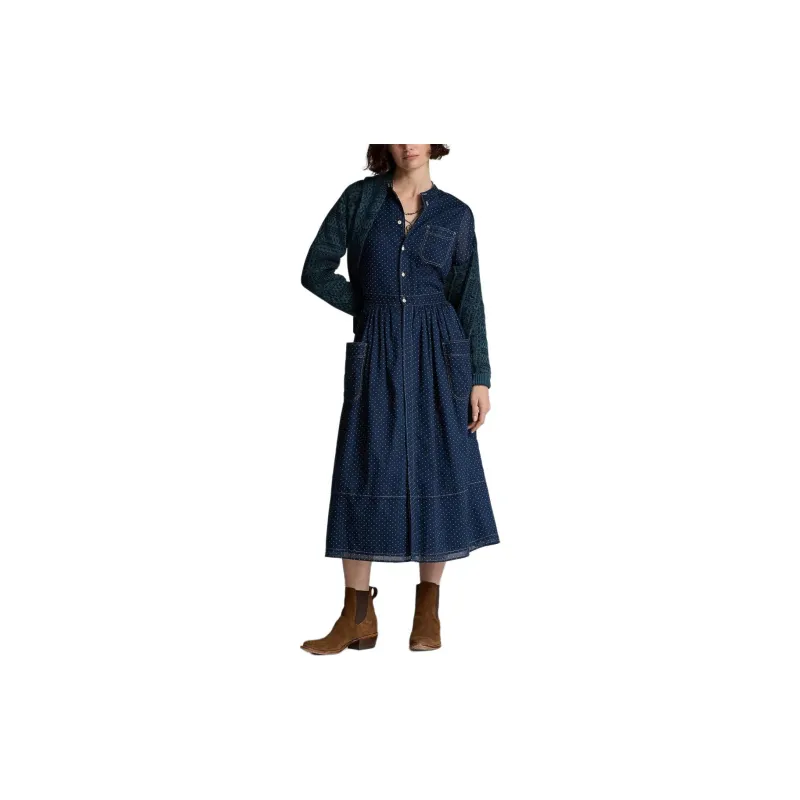 DOUBLE RL Long-Sleeved Dresses Women's Dark Indigo-1