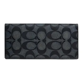 COACH Breast PVC Wallet Men's Black