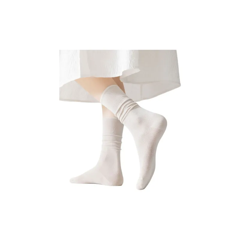Cheemy Free Mid Calf Socks Women's 5 Pack Khaki-2