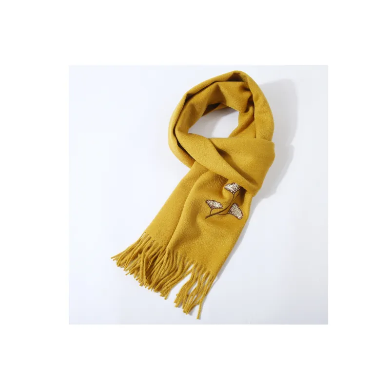 Shanghai Story 100% Sheep Wool Knit Scarves Women's Floral Butterfly Dance-11