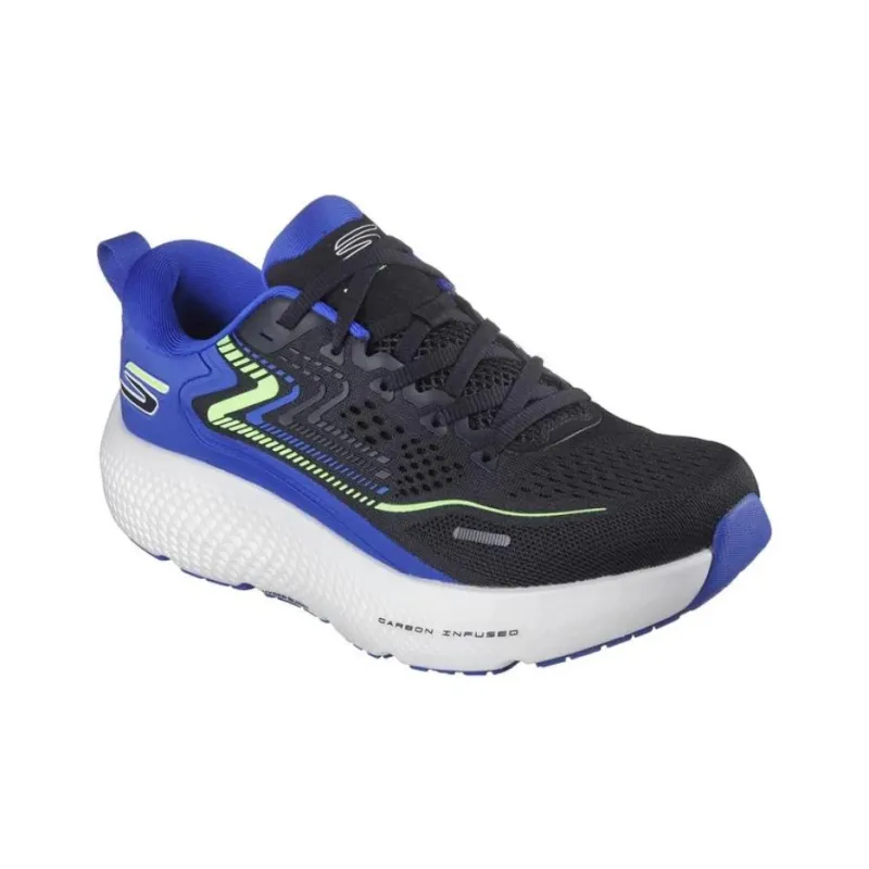Skechers Go Run Max Road 6 Anti Slip Wear Resistant Low Top Running Shoes Men's Blue Black-2