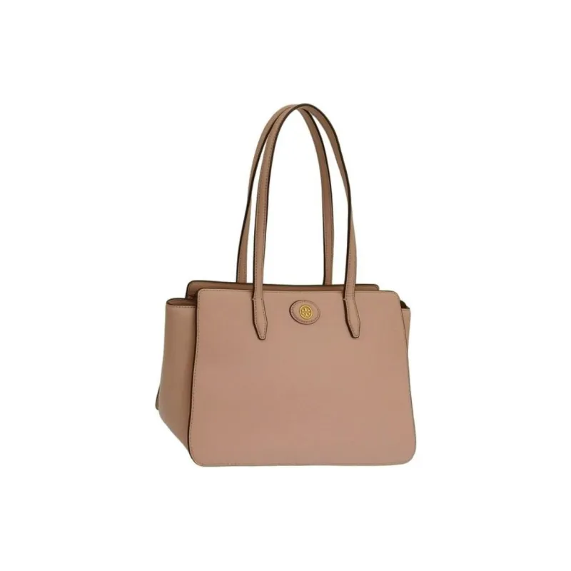 TORY BURCH Robinson Leather Tote Bag, Shopping Bag, Handbag, Shoulder Bag Small Size Women's Pink-1
