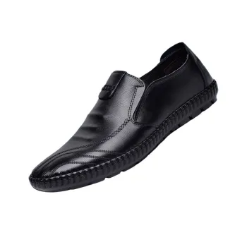 KUPE Men's Casual Shoes Men Low Top Black