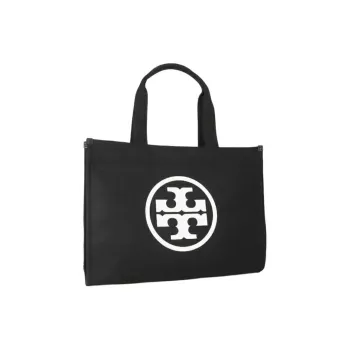 TORY BURCH Ella Fabric Tote Bag Shopping Bag Shoulder Bags Handbags Regular Women's Black