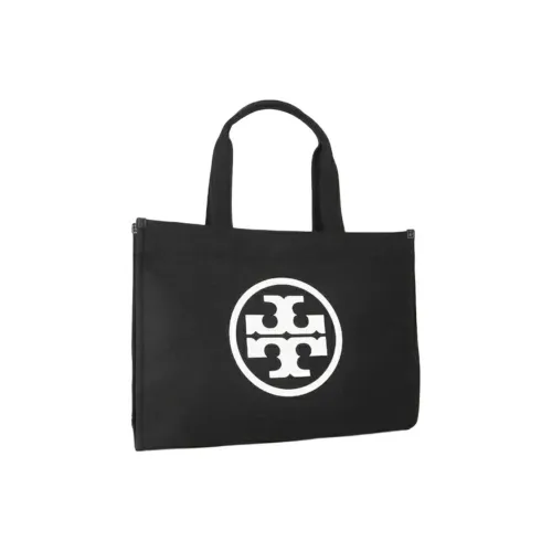 TORY BURCH Ella Fabric Tote Bag Shopping Bag Shoulder Bags Handbags Regular Women's Black