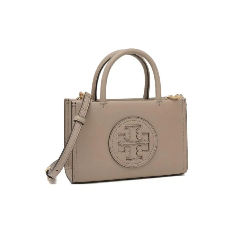 TORY BURCH Ella Synthetic Leather Tote Bag, Shopping Bag, Shoulder Bag, Crossbody Bag, Handbag Mini Women's Fresh Clay-1