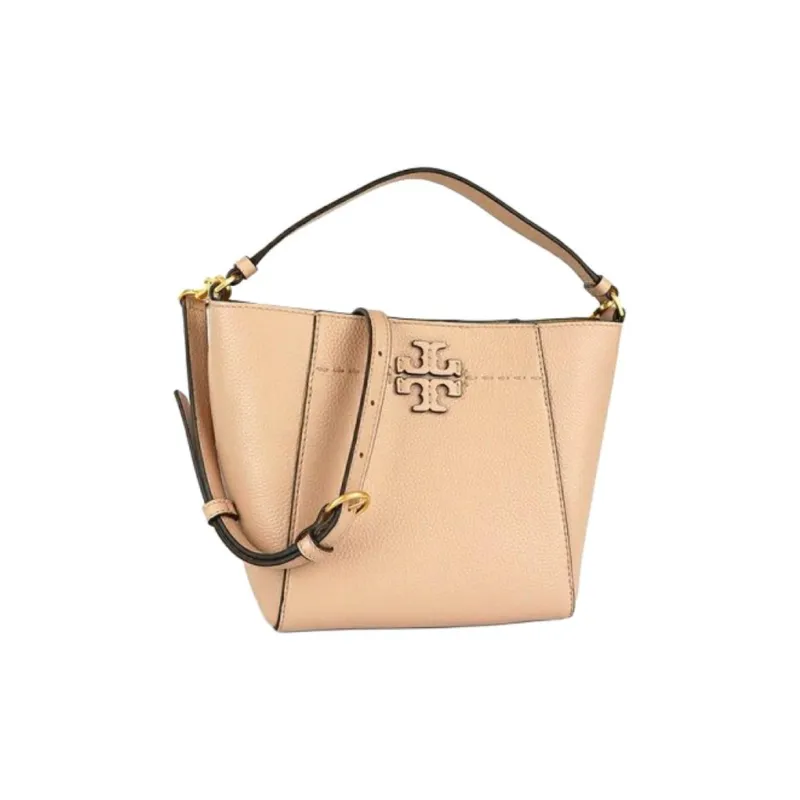 TORY BURCH Litchi Grain Leather Bucket Bag Portable Crossbody Bag Shoulder Bag Small Size Women's Goan Sands-1