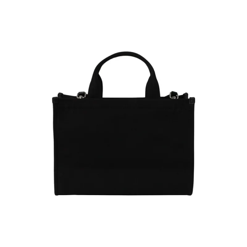 TORY BURCH Ella Canvas Bag, Tote Bag, Shopping Bag, Portable Crossbody Bag, Shoulder Bag Trumpets Women's Black-3