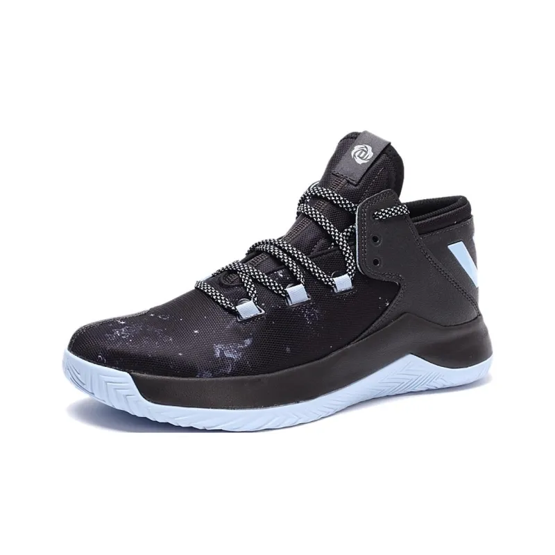 Adidas D Rose Menace 2 Cushioning Wear-Resistant Mid-Top Basketball Shoes Men's Black-2
