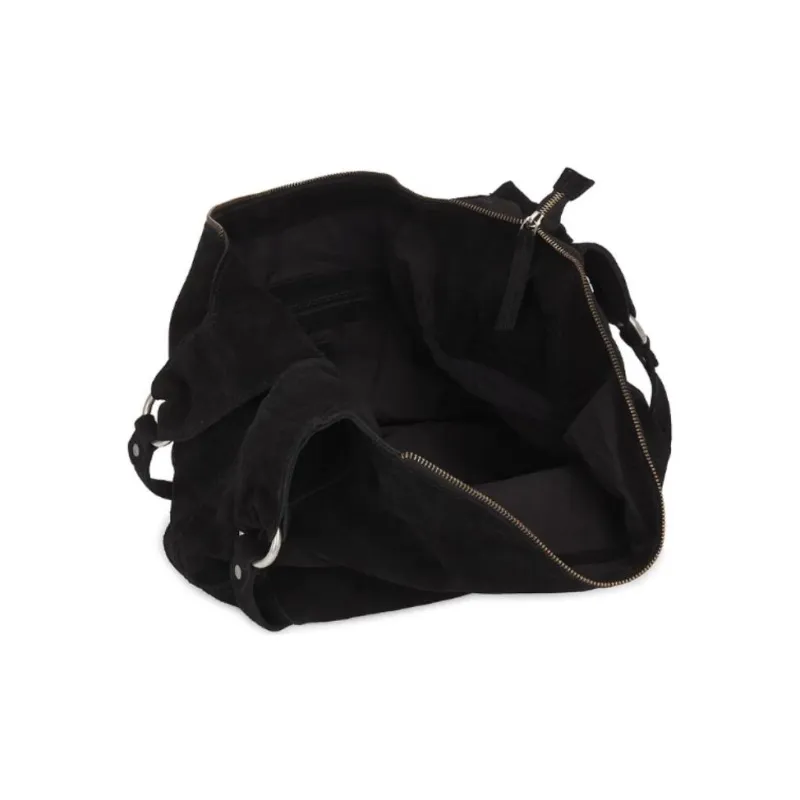 FREE PEOPLE Suede One Shoulder Handbags Small Size Unisex Black-3