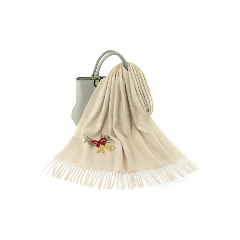 Shanghai Story 100% Sheep Wool Knit Scarves Unisex Peaceful Tree Bell 6 Colors Available-19