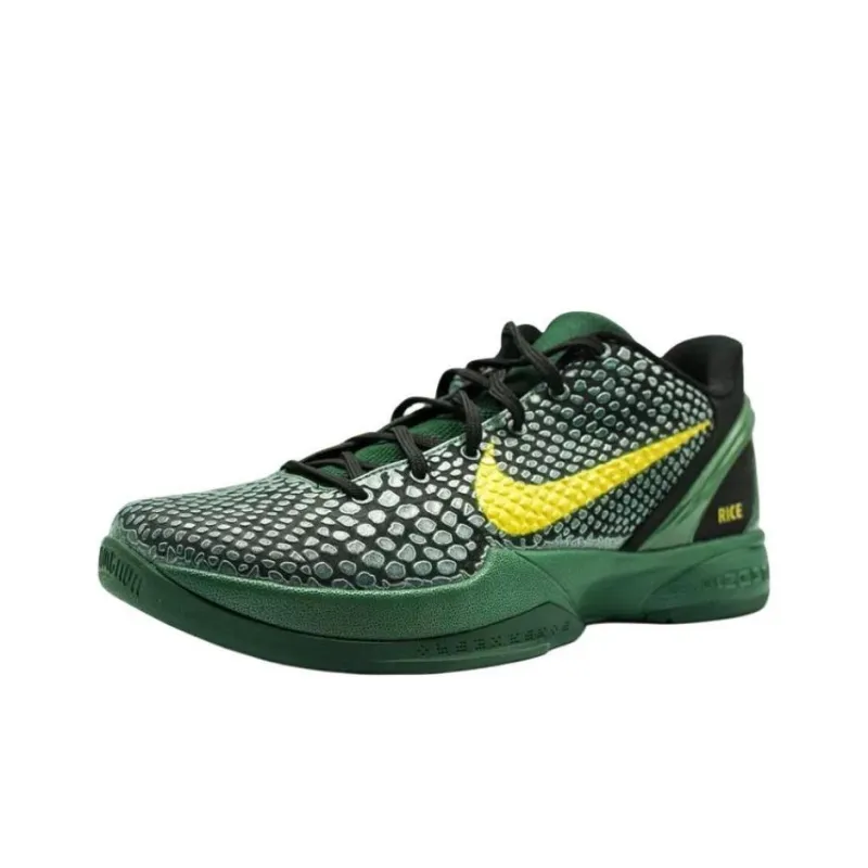 Nike Zoom Kobe 6 Anti Slip Wear Resistant Low Top Basketball Shoes Men's Green-0