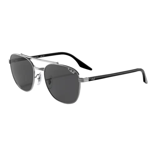 RayBan Crystal Square Sunglasses Men's Silver