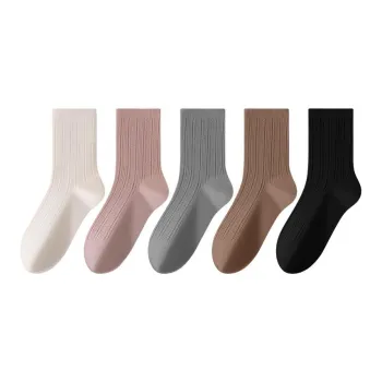 MIIOW Mid Calf Socks Women's 5 Pack