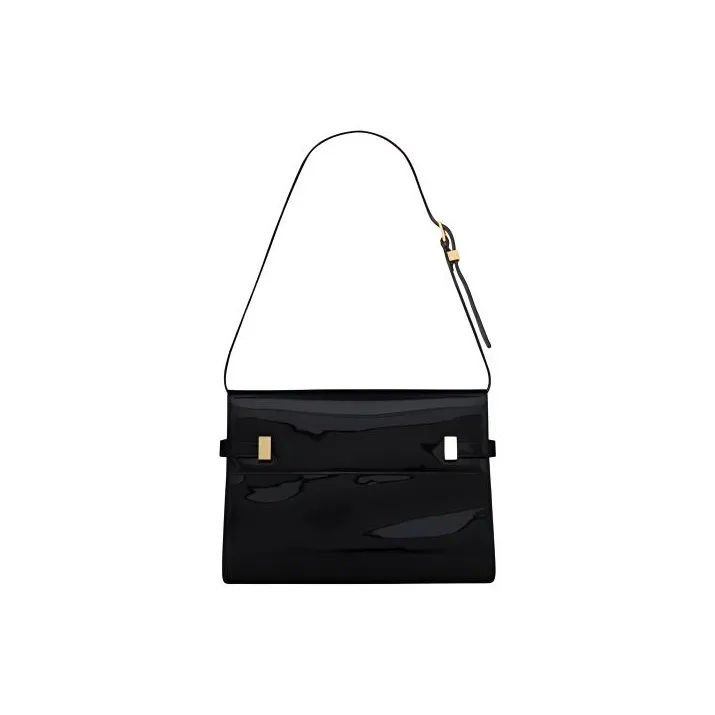 SAINT LAURENT MANHATTAN Calfskin Crossbody Bag Shoulder Bag Small Size Women's Black-1