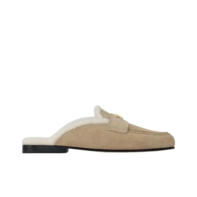 LOUIS VUITTON Soho Closed Toe Slippers Women's Beige-1