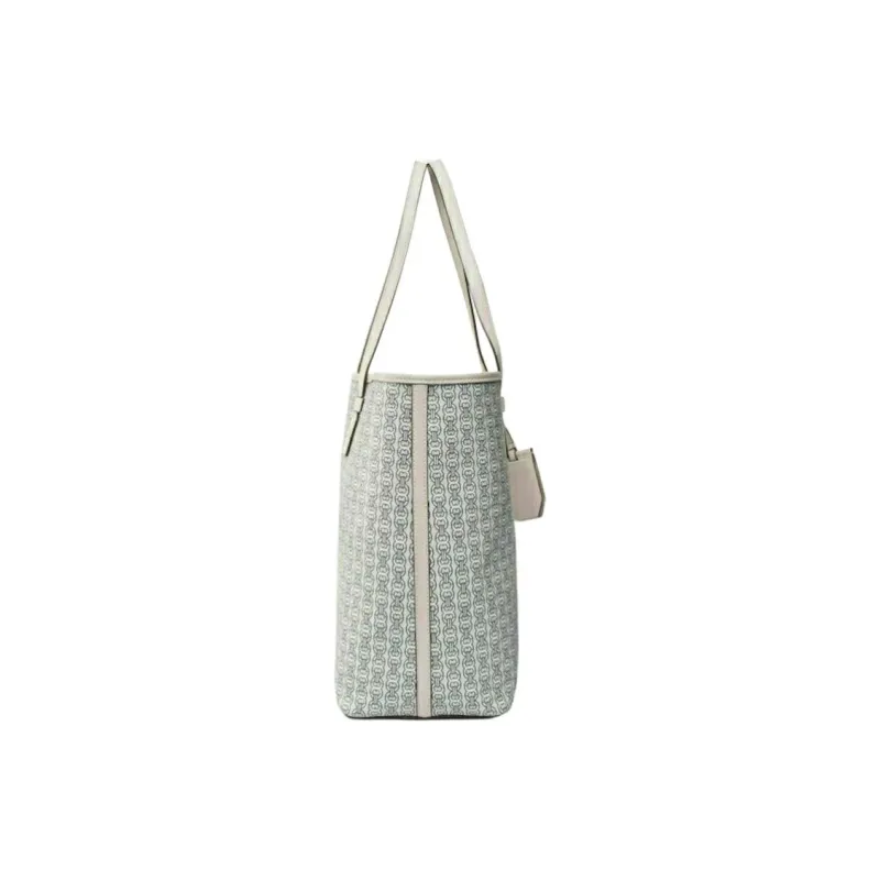 TORY BURCH Gemini Link Fabric Tote Bag Shopping Bag Handbag Shoulder Bag Large Size Women's Ecru-1