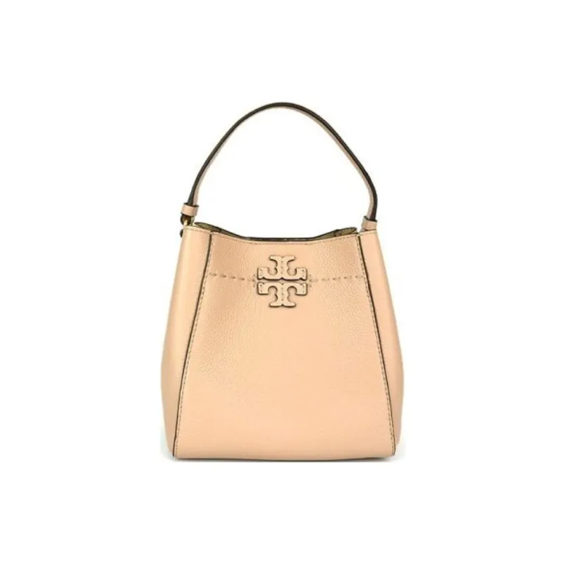 TORY BURCH Litchi Grain Leather Bucket Bag Portable Crossbody Bag Shoulder Bag Small Size Women's Goan Sands-0