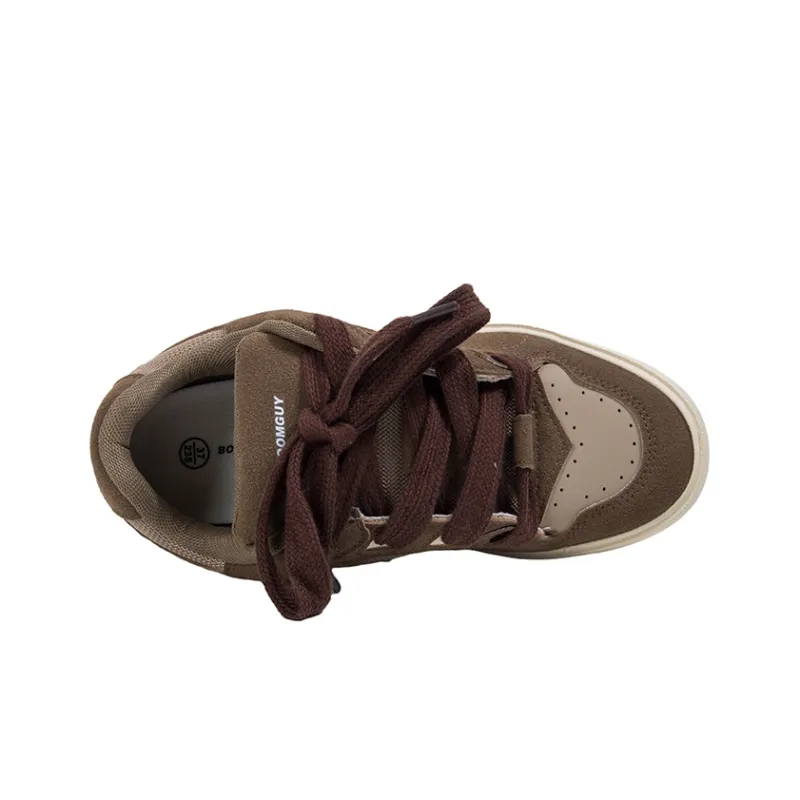 BOOM GUY POW Explosion Energy 100% Box Durable Lightweight And Breathable Low Top Skateboard Shoes Unisex Brown-4