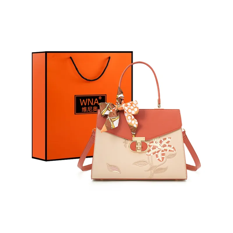 Vigno Synthetic Leather One Shoulder Handbags Women's Apricot & Brown-8