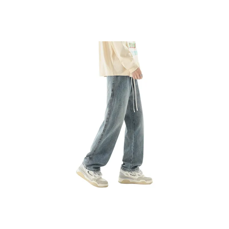 IJRJ Jeans Unisex Distressed White Gray-16
