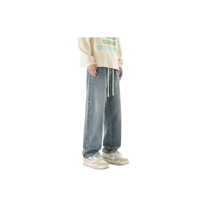 IJRJ Jeans Unisex Distressed White Gray-17