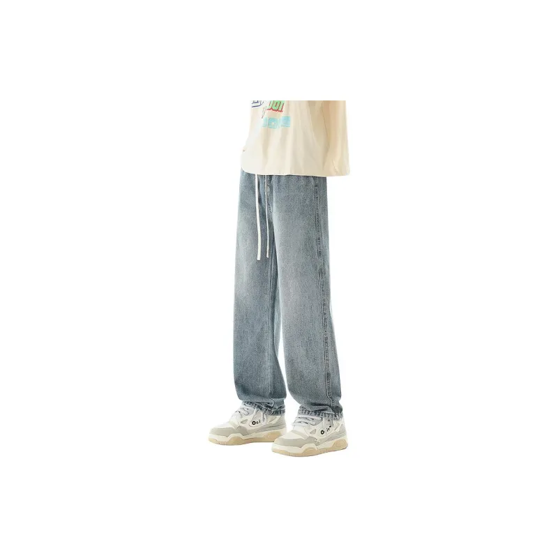 IJRJ Jeans Unisex Distressed White Gray-19