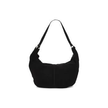 FREE PEOPLE Suede One Shoulder Handbags Small Size Unisex Black