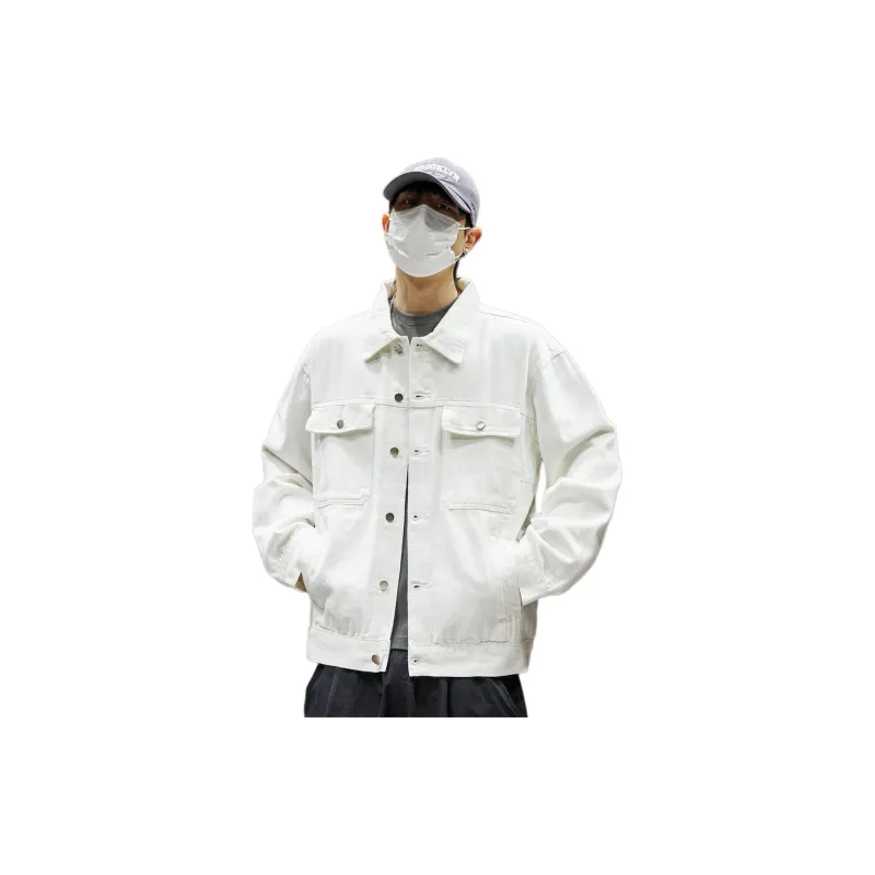 Tonlion Denim Jacket Unisex Raw White-1